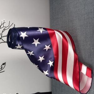 USA Flag Ribbon Satin Wired Edge 9" Wide 9.5 yards American Americana Patriotic